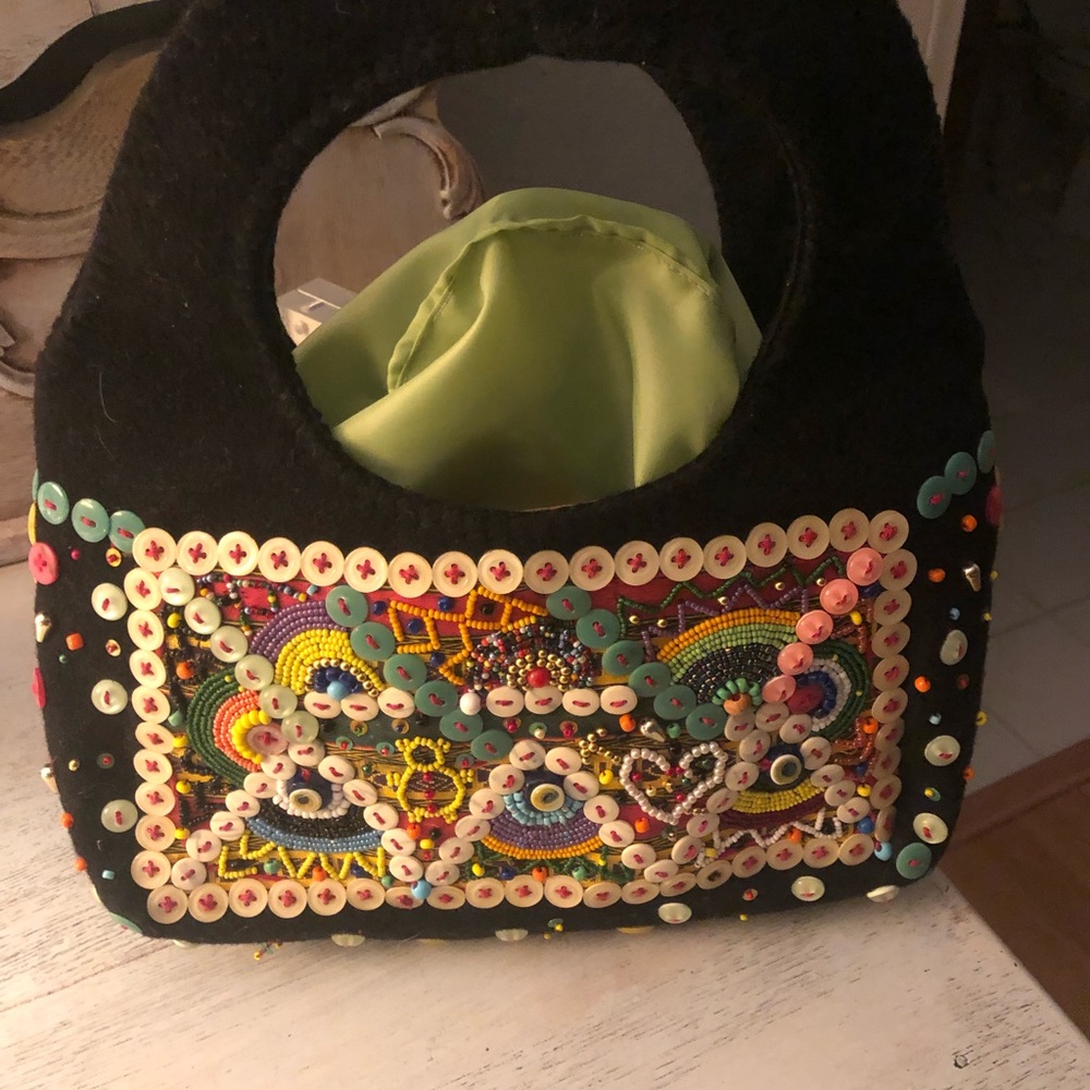 Talisman hand-beaded purse made in Turkey